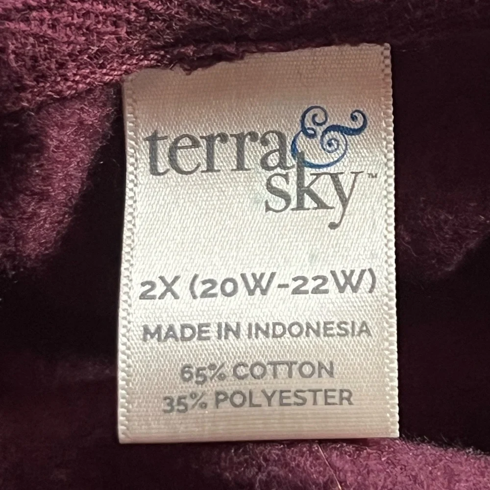 Terra and Sky Women's Plus Fleece Hoodie - Size 2X - Picture 9 of 13